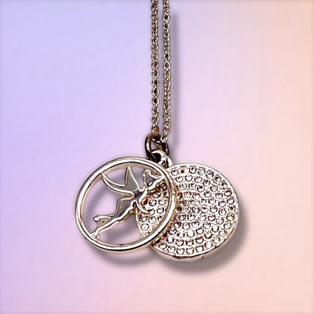 Darling Silver Disney Tinkerbell Pendant Necklace I Do Believe In Fairies